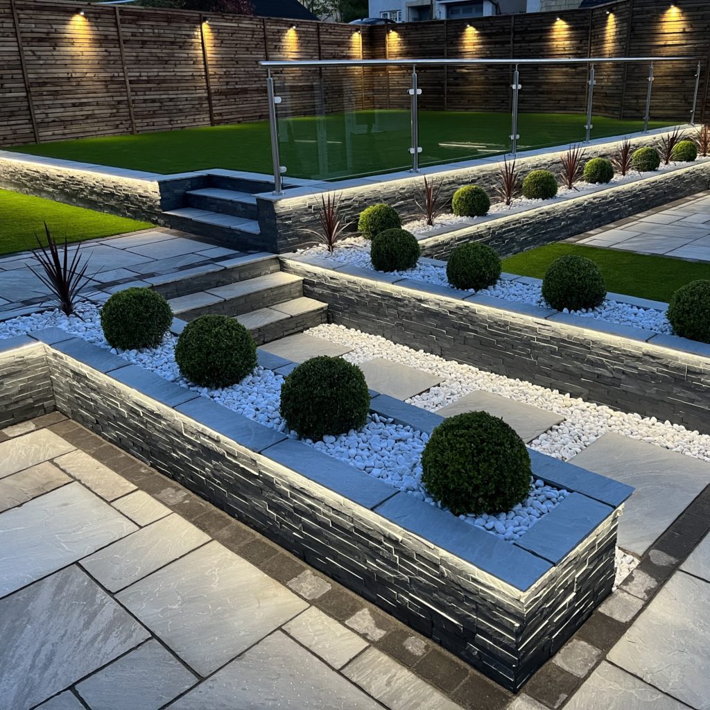 A beautifully finished, illuminated Murray Landscapes garden